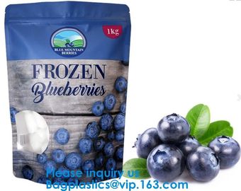 Custom Printed Stand Up Zipper Bags, Aluminum Foil Mylar Food Grade Plastic Stand Up Ziplock Pouch Bag