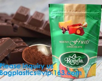 Choco, Chocolate pouch, Custom Printed 1/8oz 1/4oz 1/2oz 1oz 3.5 Gram Ziplock CBD Gummies Packaging Mylar Pouch Bag