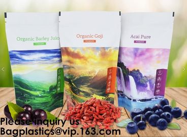 Aluminum Foil Ziplock Doypack Pouch Stand Up Pouch Bag With Clear Window For Coffee, Tea, Bean Packing
