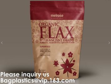 Custom Printed Doypack Resealable Ziplock Standing Up Pouches Aluminum Foil Coffee Packaging Bags With Zipper