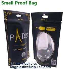 Mylar Ziplock Foil Carbon Smell Proof Bag with One Side Clear,3.5 Grams Jungle Boys Packaging Paris Og Smell Proof Zippe