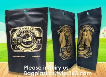 Mylar Ziplock Foil Carbon Smell Proof Bag with One Side Clear,3.5 Grams Jungle Boys Packaging Paris Og Smell Proof Zippe