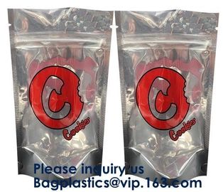 Smell Proof Custom Printed Black Foil Laminated Mylar Bags With Ziplock For Food,Mylar Bags Gummy Candy Weed Packaging