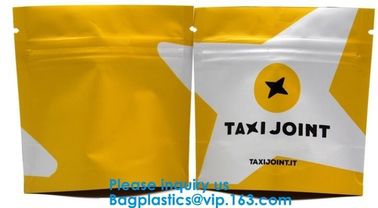 Custom Food Safe Gold Aluminum Foil Pouch Mini Smell Proof Mylar Ziplock Bags,Resealable Smell Proof Foil Zipper Bags Wi