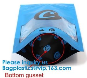 Custom Food Safe Gold Aluminum Foil Pouch Mini Smell Proof Mylar Ziplock Bags,Resealable Smell Proof Foil Zipper Bags Wi