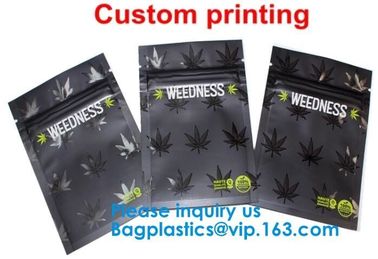 Custom Label Printed 0.5g 1g 2g Black Matte Smell Proof Aluminum Foil Ziplock Zipper Bag Smell Proof Bag Child Proof Myl
