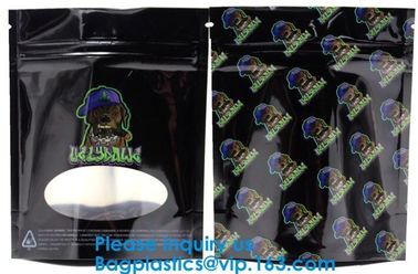 Custom Label Printed 0.5g 1g 2g Black Matte Smell Proof Aluminum Foil Ziplock Zipper Bag Smell Proof Bag Child Proof Myl