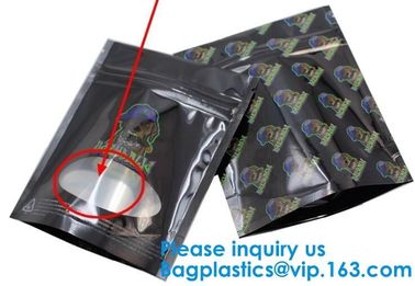 Custom Label Printed 0.5g 1g 2g Black Matte Smell Proof Aluminum Foil Ziplock Zipper Bag Smell Proof Bag Child Proof Myl
