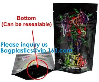 Aluminum Foil Mylar Smell Proof Bag Weed Ziplock Bag,Child Resistant Exit Handle Bags Smell Proof For Legal Medicinal Pr