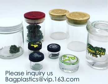 Glass Jar 3ml,5ml,7ml,10ml,15ml,30ml Storage Bottles & Jars, Small Glass Jars Containers Silicone,Plastic,Bamboo,Glass