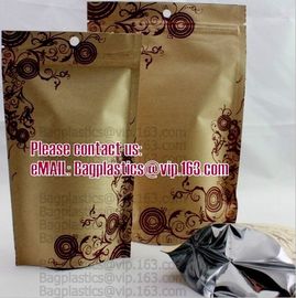 Custom Logo & Design Stand Up Pouch Kraft paper bags, Cookie packaging, Tea pack, Coffee pack, Oil packaging, Juice pack