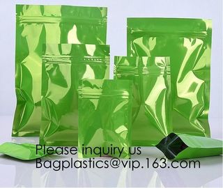 Top zip plastic bag food packaging/ 3 side seal zipper bag/ stand up pouch ziplock bag for meat,pork,beef,sea food pack