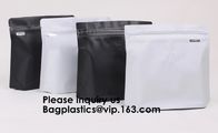 Matte Metallic Color with Frosted Window Display Stand-Up Ziplock Bags,Aluminum Foil Back - Resealable Ziplock and Heat