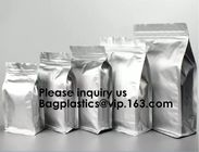 Aluminum Foil Stand Up Packaging Bags Mylar Airtight Zipper Pouches Smell Proof Coffee Ziplock Tear Notch Pack Food Grad