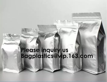 Aluminum Foil Stand Up Packaging Bags Mylar Airtight Zipper Pouches Smell Proof Coffee Ziplock Tear Notch Pack Food Grad