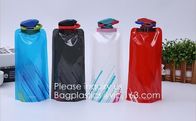 Foldable Reusable water Pouch Gym, Sports, Teams, Hiking, Camping, Biking, Outdoors, Beach, Traveling, Yoga, Lightweight