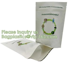 Bagease Bagplastics Brown Kraft Compostable Ziplock Food Standup White Resealable Big Stock Plain Paper Bags