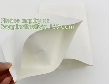 Bagease Bagplastics Brown Kraft Compostable Ziplock Food Standup White Resealable Big Stock Plain Paper Bags