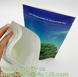 Bagease Bagplastics Brown Kraft Compostable Ziplock Food Standup White Resealable Big Stock Plain Paper Bags