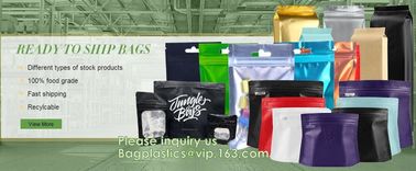 Bagease Bagplastics Brown Kraft Compostable Ziplock Food Standup White Resealable Big Stock Plain Paper Bags