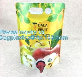 Spout Pouch Bag spout on top, spout in side, double zipper, handle, pothook, round corner juice pouch, coffee bag