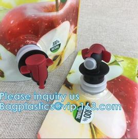 Spout Pouch Bag spout on top, spout in side, double zipper, handle, pothook, round corner juice pouch, coffee bag