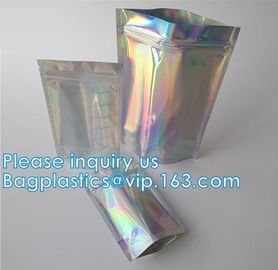 Laser Holographic Material Printed Heat Seal Aluminum Foil Packing Plastic Bag With Ziplock For Small Stuff 10g 5g