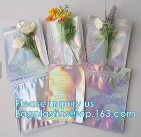 Laser Holographic Material Printed Heat Seal Aluminum Foil Packing Plastic Bag With Ziplock For Small Stuff 10g 5g