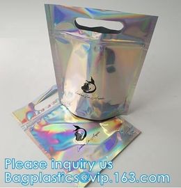 Bagease Multiple Use Candy Pack Holographic Clear Front Packaging Zipper Bag Wholesale Retail Heat Seal Bag For Popcorn