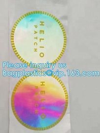 Laser Film Holographic Sticker Label Custom Logo Printed For Attached On Bottle Glass Jar Plastic Bag Box, bagease