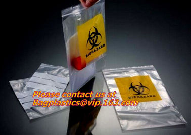 Biohazard medical specimen ziplock bag high quality zipper bag, Specimen Transport Bag Zipper Bag with a Pouch bag, pac