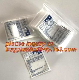 Eco friendly biohazard medicine ziplock bag, FDA LDPE Materials Medical using Zipper Bags Plastic Zip lock bags with own