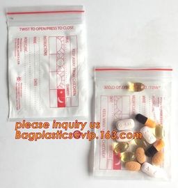 Medical Zipper Bag/LDPE Medical zipper bag/Medicine zipper Bag, writable medical ziplock pills capsule packaging bag zip
