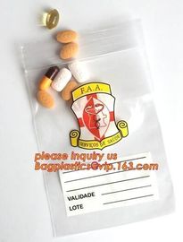 custom printed food grade pe holographic zipper pouch writable medical ziplock pills capsule packaging bag zip lock poly