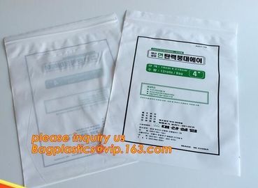 Customized Medical ziplock bag/Zipper bag with lock for packaging, envelope Medicine Zip Lock Bag for Hospital packaging