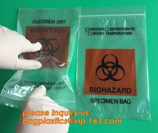 Customized Medical ziplock bag/Zipper bag with lock for packaging, envelope Medicine Zip Lock Bag for Hospital packaging