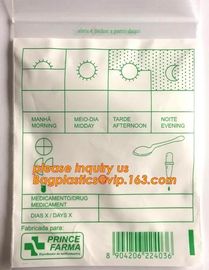 medical packaging plastic sterilized medical ziplock bag, block writable zip lock drug medical envelope bags, packaging