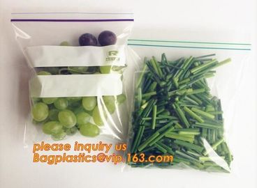 PE Double zipper seal food storage fresh-keeping bags, custom double tracking ziplock bag, Double track plastic moisture