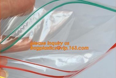 PE Double zipper seal food storage fresh-keeping bags, custom double tracking ziplock bag, Double track plastic moisture