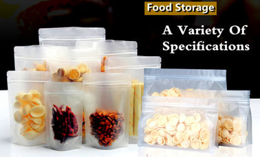 Stand Up Zipper Pouch Transparent Packaging Ziplock Bag Zip Lock Plastic Mylar Bag, FDA EU Food Grade Powder Packaging