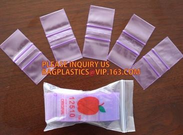 LDPE apple mini zip lock poly bag/printed plastic packaging bag, Apple Mini Ziplock Baggies Mix Colors 1.5"x1.5"