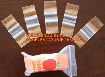 LDPE apple mini zip lock poly bag/printed plastic packaging bag, Apple Mini Ziplock Baggies Mix Colors 1.5"x1.5"