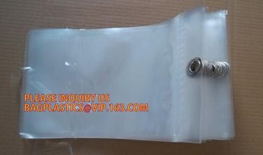 ziplock resealable plastic packaging bags for clothes, PE / PE / PP plastic zipper plastic bags for clothes, hanger hook