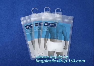 Hook Top zip plastic bag food packaging/ 3 side seal zipper bag/ stand up pouch ziplock bag for meat,pork,beef,sea food