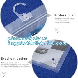 Hook Top zip plastic bag food packaging/ 3 side seal zipper bag/ stand up pouch ziplock bag for meat,pork,beef,sea food
