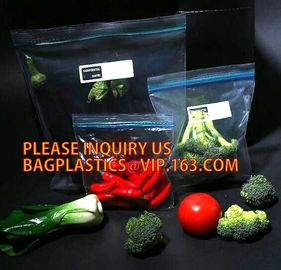 clear or printed ziplock bag with double track for food or fruit storage, LDPE self sealing storage blank zip bag, packs