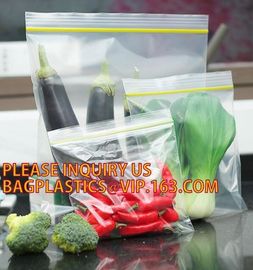 resealable custom food package freezer double track ziplock bag, big zippers transparent bag double track zipper with te