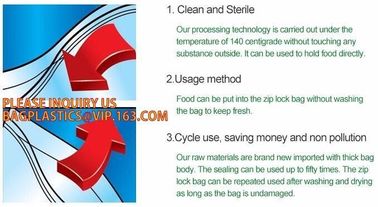 resealable custom food package freezer double track ziplock bag, big zippers transparent bag double track zipper with te