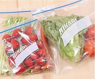 Color box packing 50 count custom LDPE clear reclosable plastic ziplock bag, zipper bag with red line on the top, bageas