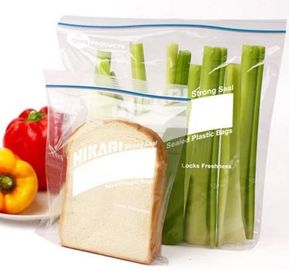 Color box packing 50 count custom LDPE clear reclosable plastic ziplock bag, zipper bag with red line on the top, bageas